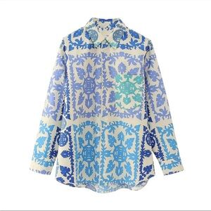 Zara Printed Poplin Shirt BNWT
